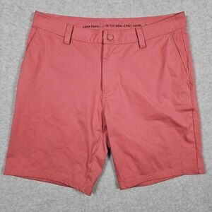 Rhone Men's 32 Red Pink 9" Shorts Golf Commuter Performance Activewear Adventure